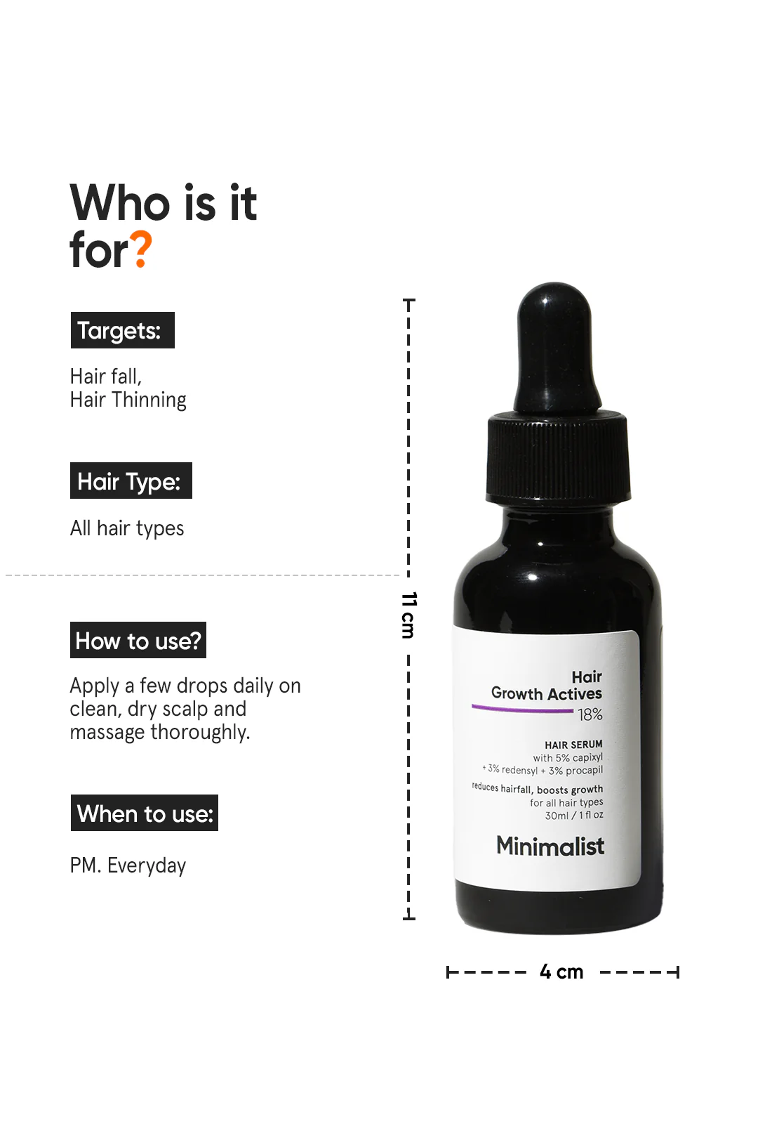 Hair Growth Actives 18% Hair Serum - Image 3